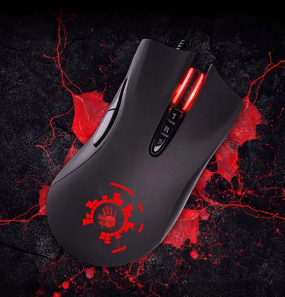 A4Tech Bloody A91 kabelgebundene Maus One-Click Instant Macro Io1.1 Macro Drive optische Engine 8 programmierbare Makros Gaming-Maus
