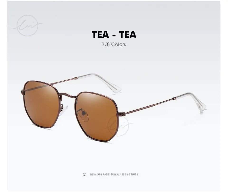 LM Kvinder Hexagon Solbriller Mænd Retro Polariserede Kørselsbelagte Spejlbriller UV400 Briller gafas de sol