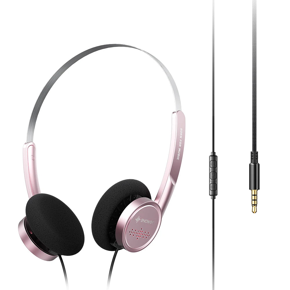 Snowsky/FiiO Wind 3.5mm ON-Ear Headphones for Recording Gaming with Microphone, 40mm Diaphragms driver, HiFi Sound