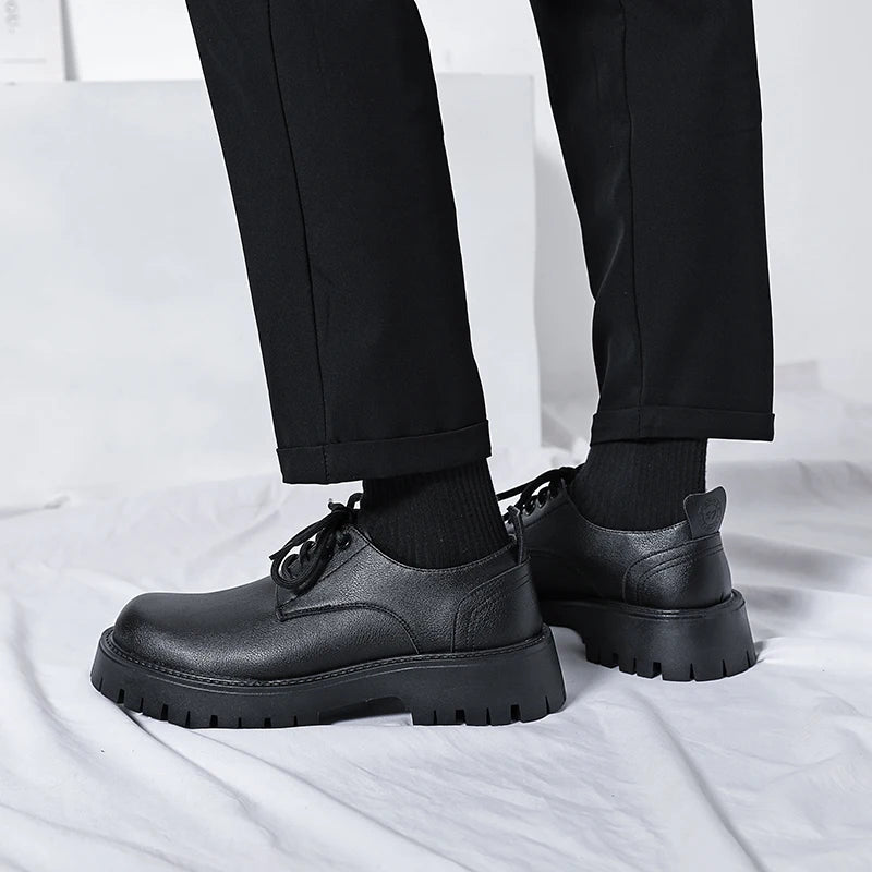 White Lace-up Oxford Shoe Men Fashion Men's Leather Sneakers Breathable Casual Loafers Shoes Mens Designer Men Comfortable Shoes
