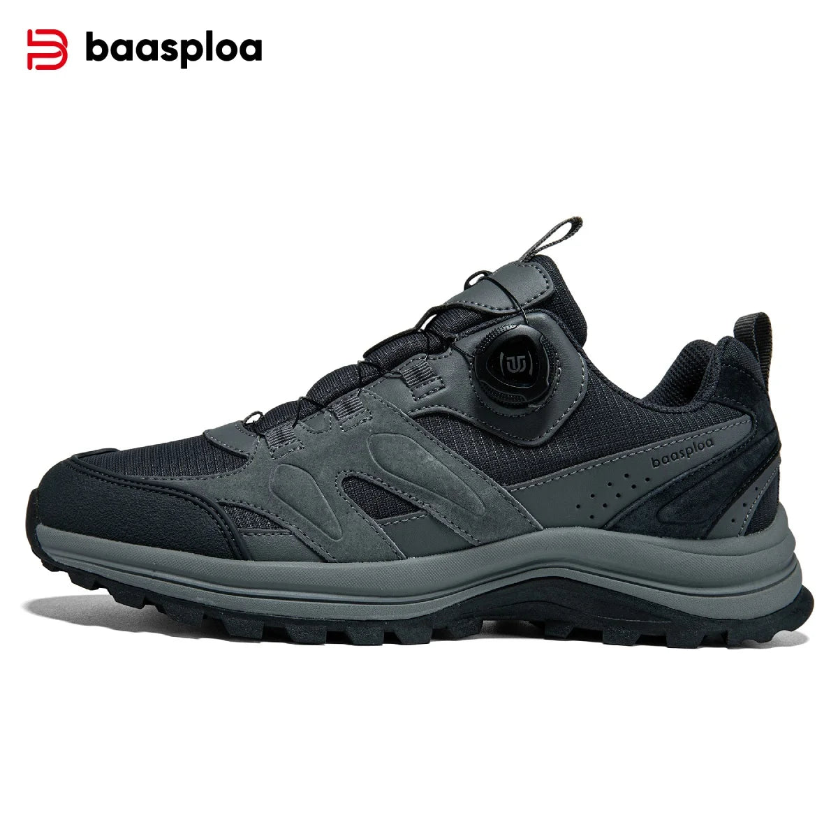 Baasploa Men Hiking Shoes Outdoor Climbing Mesh Breathable Travel Walking Shoes Male Non-Slip Wear Resistant Comfortable Sneakers