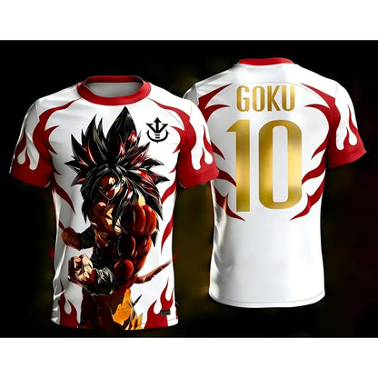 Summer 2026 Dragon Ball 3D T-shirt Oversized Majin Vegeta Blue Lightning Print Breathable Gym Streetwear Unisex Men Women Kids