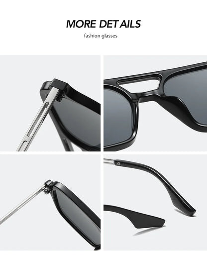 Square Small Frame Double Beam Sunglasses Pilot Retro Sunglasses Instagram Popular Classic Sunglasses 3517
