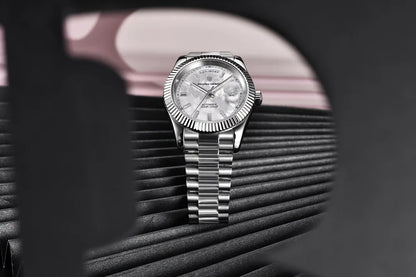 Relógio PAGANI DESIGN DD40 para homem – Modelo em ouro rosa, relógio de pulso mecânico de luxo, movimento automático, vidro de safira com tratamento antirreflexo, estanque