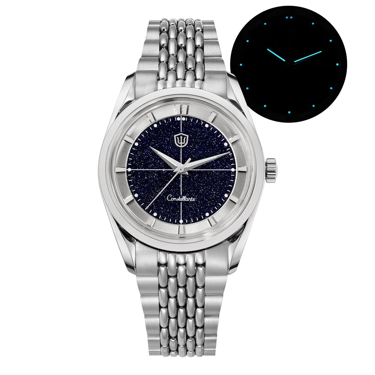 Watchdives WD1954 Classic Black Quartz Watch 36Mm Sandstone Dial VH31 Watch Luminous Waterproof Brushing 316L Steel Luxury Watch
