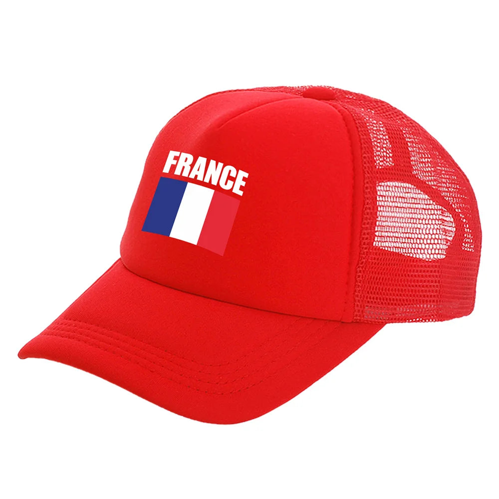 Cappelli trucker Francia alla moda, cappelli Francia cool, cappellino da baseball estivo da outdoor con rete parasole