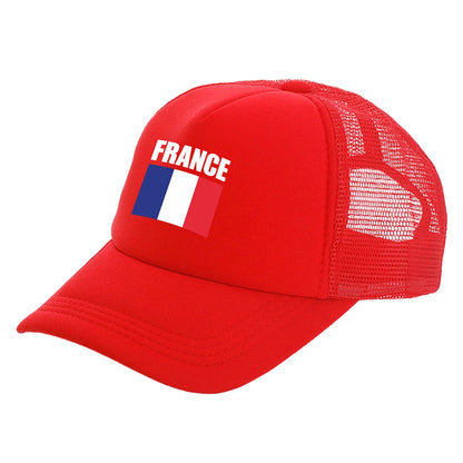 Cappelli trucker Francia alla moda, cappelli Francia cool, cappellino da baseball estivo da outdoor con rete parasole