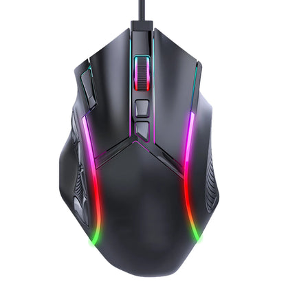 Mouse da gaming RGB cablato 12800DPI, 12 tasti, definizione macro, accessori di ricambio per computer, funzionamento fotoelettrico