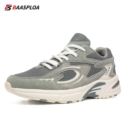 Baasploa New Running Shoes Men Outdoor Fashion Lightweight Mesh Sports Shoes Male Casual Breathable Non-Slip Walking Shoes