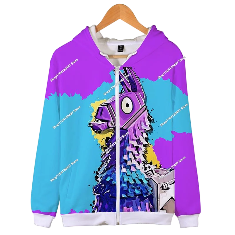 2024 New Game Zipper Hoodie, Children's Sweatshirt Fortnite Pullover Sweatshirts, Fashion Boys and Girls Clothing