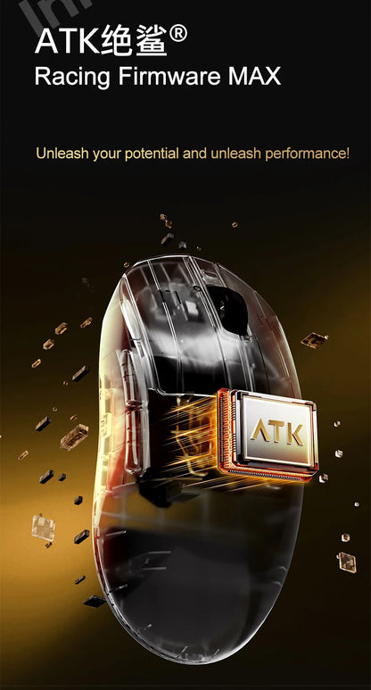 Безжична геймърска мишка ATK Dragonfly A9 Ultimate A9 Air PAW3950, ултралека ергономична e-sports мишка за FPS геймъри, CSGO A9 Ultra