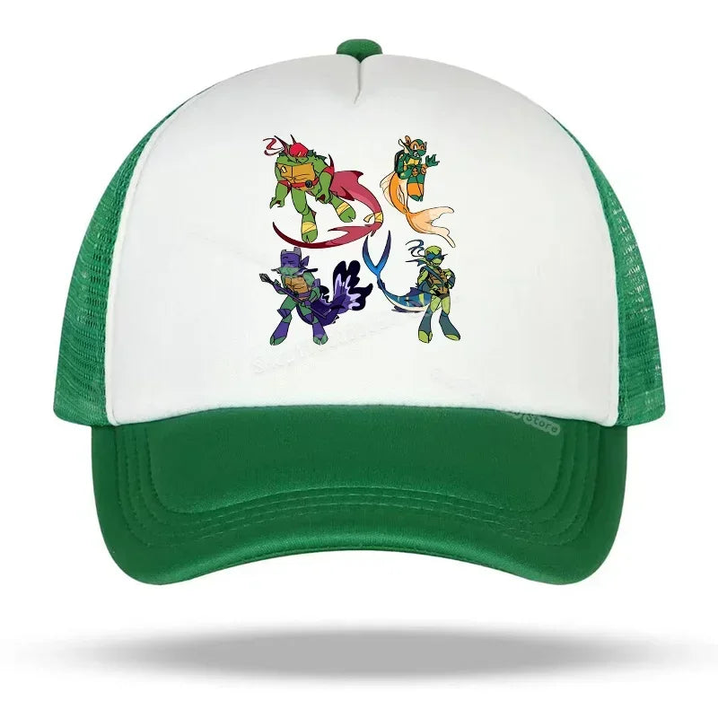 Teenage Mutant Ninja Turtles baseballkasket med broderet tegneserie- og anime-print, Duck Tongue-kasket, Nethats, solskærm, hovedbeklædning, gaver