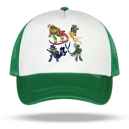 Teenage Mutant Ninja Turtles baseballkasket med broderet tegneserie- og anime-print, Duck Tongue-kasket, Nethats, solskærm, hovedbeklædning, gaver