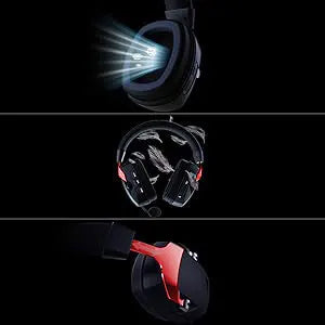Kabelloses Gaming-Headset mit abnehmbarem Mikrofon mit Geräuschunterdrückung – 2.4G Wireless, Bluetooth 5.3 & kabelgebundene 3.5mm-Gaming-Kopfhörer für PS5, PC, Xbox, Mobilgeräte