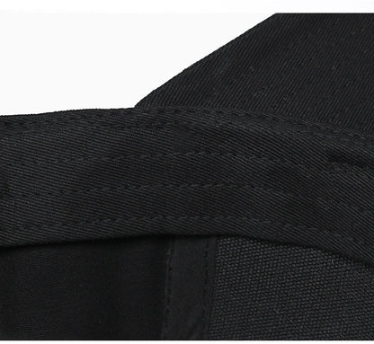 InlnDtor Embroidery high top European and American style wide brim baseball cap casual big head circumference men's cap