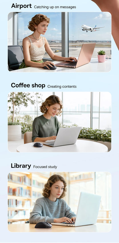 Baseus EM2 Ergonomic Wireless Mouse Bluetooth 5.3 Rechargeable Silent Mouse, Ultra-Light Bluetooth & 2.4G Wireless Mouse with Customizable Buttons, 4000 DPI Type-C Charging