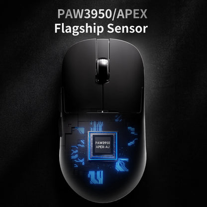 Мишка AJAZZ AJ159 APEX Tri Mode Wireless 8K със сензор PAW3950, ниска латентност, база за зареждане, персонализируема, лека, за PC гейминг