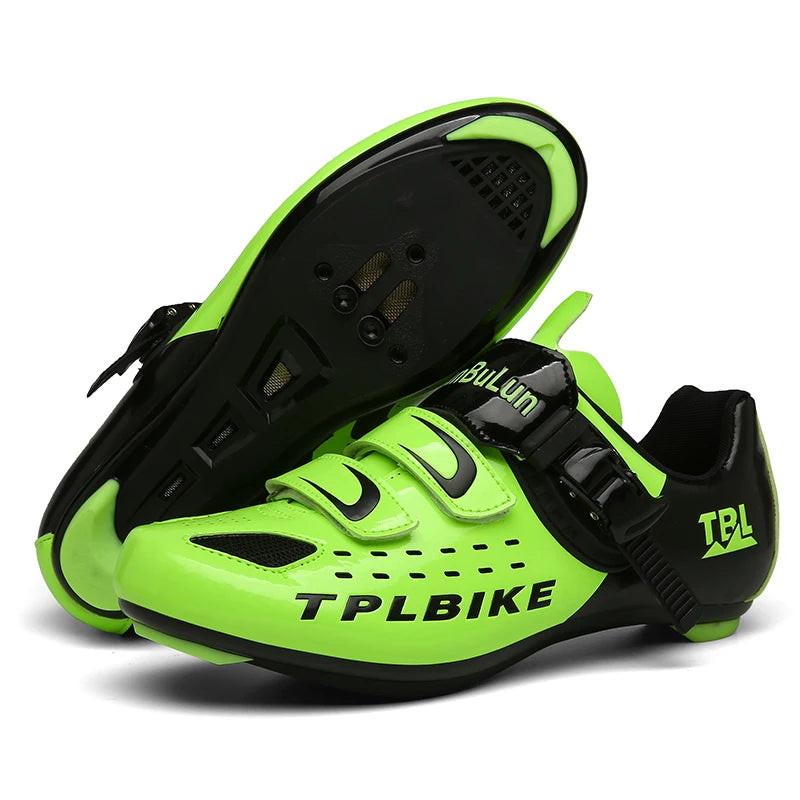 New Men’s and Women’s Bicycle Shoes Outdoor Cycling Shoes with Three Functional Soles Professional Training Shoes