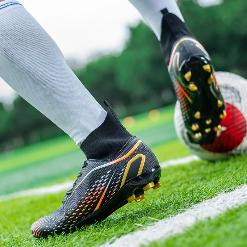 Men’s Outdoor Football Boots Professional Training Soccer Shoes Soccer Cleats Turf Futsal Match Grass Unisex Non-Slip Breathable