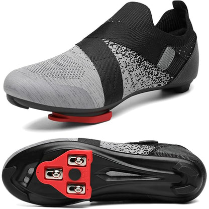 Unisex Cycling Shoes Compatible with Pelotan/SPD Indoor Road Riding Biking Bike Shoes with Delta Cleats Included for Men Women