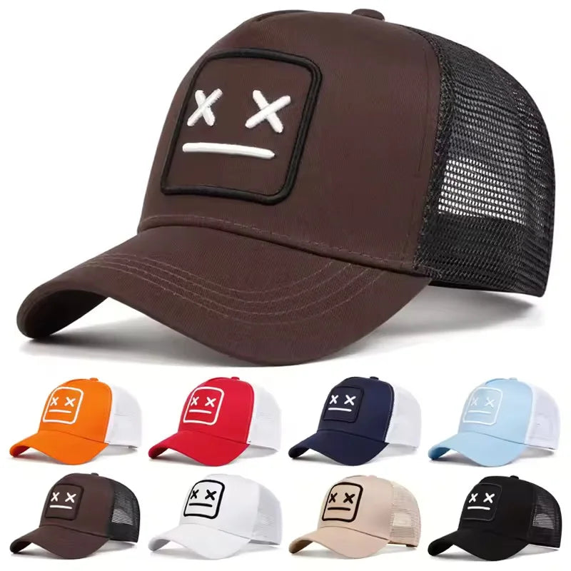 Unisex XX geborduurde baseballpetten met net, verstelbare casual petten, lente- en zomerpetten met zonbescherming voor buiten