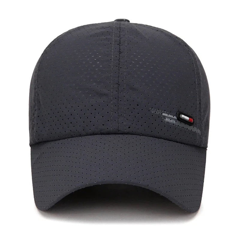 Summer New Breathable Perforated Quick-Drying Hat For Men Fishing Sun Protection Baseball Cap Cycling Travel Sports Hat