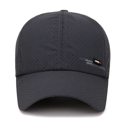 Summer New Breathable Perforated Quick-Drying Hat For Men Fishing Sun Protection Baseball Cap Cycling Travel Sports Hat