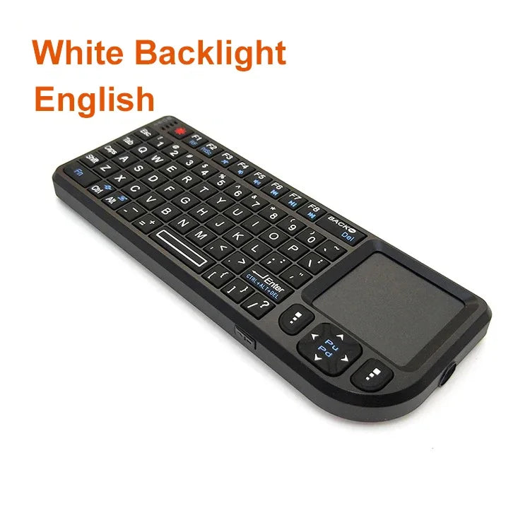 A8 Mini Wireless Keyboard 2.4G RF Backlit Touchpad Russian English Keyboard For MacBook iPad PC Tablet USB Rechargeable Air Mouse