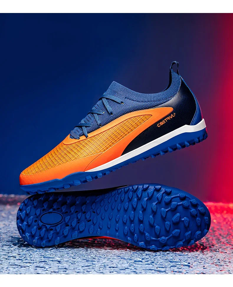 Botas de fútbol para hombre, tacos de exterior transpirables para adultos, antideslizantes, zapatillas deportivas de fútbol con tacos largos para entrenamiento y partido, cómodas para chicos