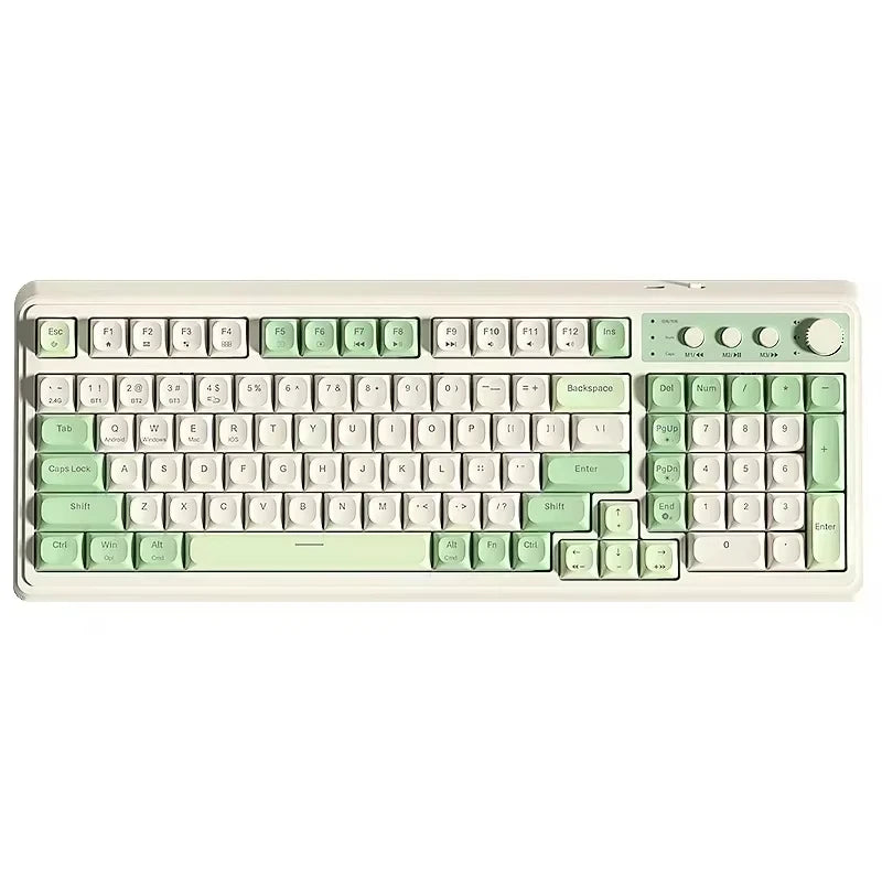 AULA S99 Keyboard 3-Mode Wireless Bluetooth Wired RGB Ergonomic 99-Key Typing Mute Gaming Keyboard Custom PC Accessories Gifts