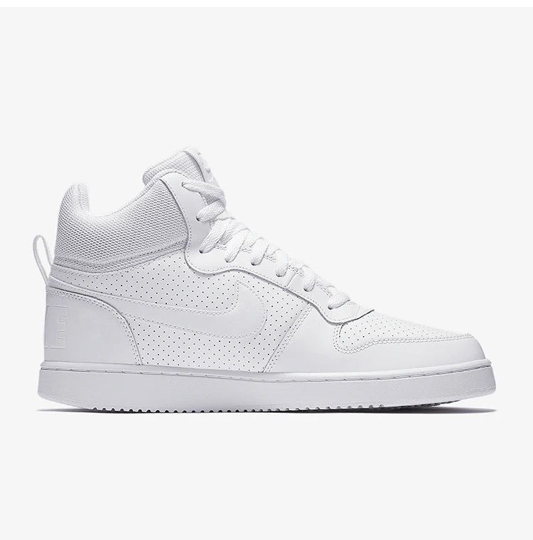 Nike genuine COURT BOROUGH MID Men's Pure White High-Top Casual Sneakers 838938-111