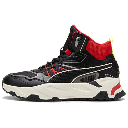 Chaussures de course à tige haute Puma Scuderia Ferrari, modèle tendance, antidérapantes, durables, noires, 308576-01.