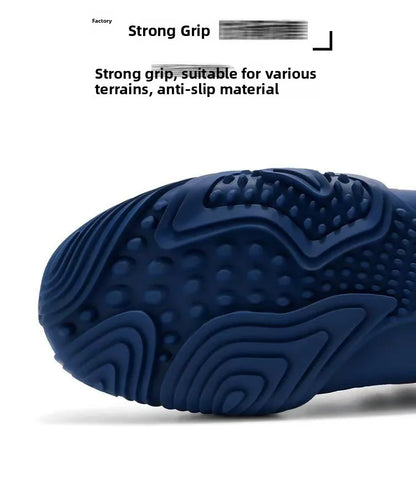 Zapatillas de running para hombre transpirables con parte superior de malla ligera, suela suave y cómoda, calzado deportivo casual de verano a la moda