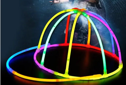 Șapcă cu LED-uri din fibră optică, cu 7 culori luminoase, șapcă de baseball EDC strălucitoare, încărcare USB, șapcă luminoasă, șapcă LED de performanță