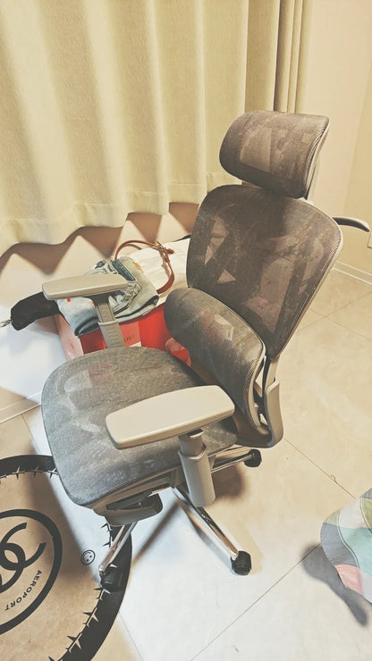 Office Chair Gaming Desk Ergonomic Computer Adjustable Armrests 3D Headrest Chair Lift Chair Back Can Tilt Back with Foo Pedals