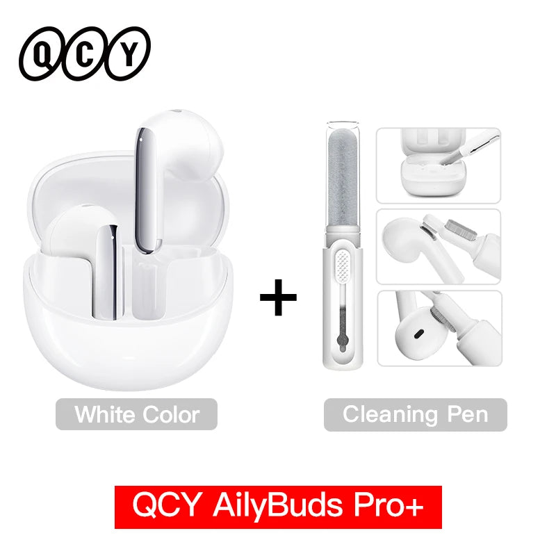 QCY HT10 AilyBuds Pro+ ANC Wireless Earbuds – Hi-Res LDAC Bluetooth 5.3 Earbuds, 6 Mic AI HD Call, Adaptive Noise Cancelling TWS Earphones with Multipoint Connection