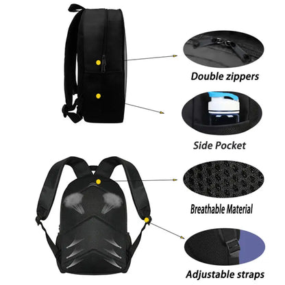 FORTNITE 3Pcs Lightweight Backpack With Front Pocket,Crossbody Bag&Pencil Case For Age 5-9 Boys Girls,Free 3D Printed Keychain.