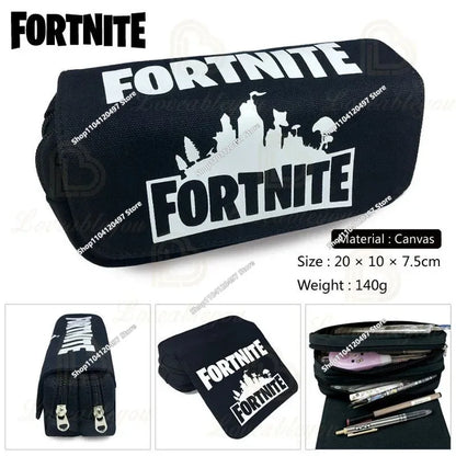 3-teiliges Set Fortnite-Gaming-Rucksack, Anime-Cartoon, große Kapazität, Schultaschen für Schüler, Federmäppchen, Kawaii-Lunchbag, Geburtstagsgeschenke