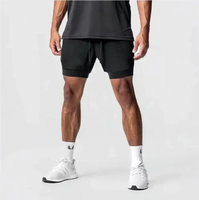Dragon Ball Goku Vegeta Anime Printed Double-layered Shorts, American Sporty Summer Fashion Shorts for Men and Women