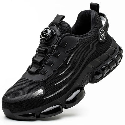 Chaussures de sécurité pour hommes et femmes, baskets de travail protectrices, bottes de sécurité verdes, chaussures Parker en acier à coussin d'air, perforation, taille 47, 48