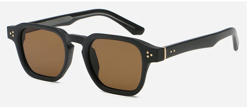 Peekaboo irregular sunglasses for women black brown retro style square sun glasses for men uv400 summer accessories 2025
