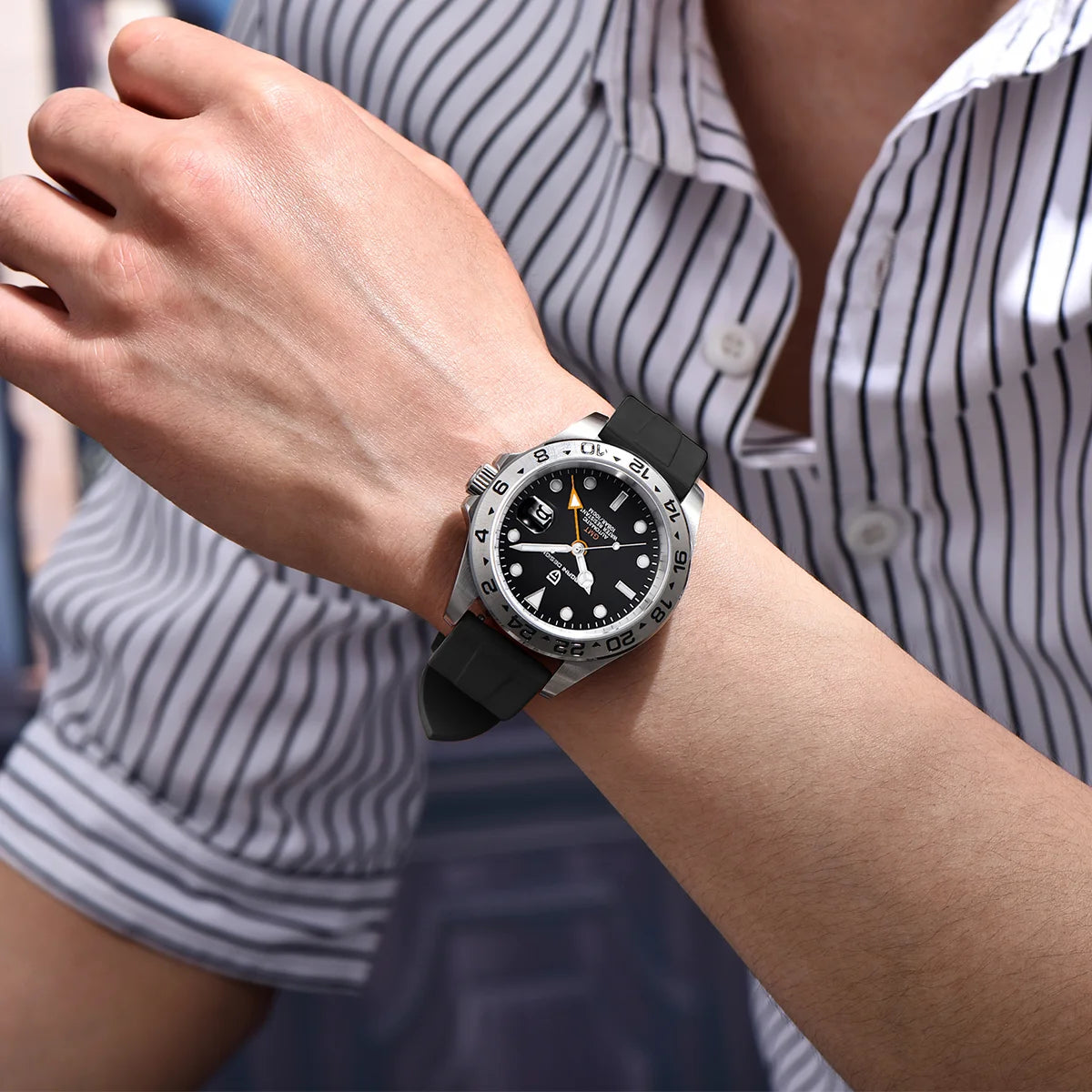 Pagani Design 2026 New Men's Diver Watch 42mm Sapphire Automatic Mechanical GMT Watch 100m Waterproof PD1682