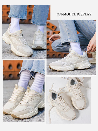 Baasploa Women's Walking Shoes Lightweight Mesh Breathable Sport Shoes Comfortable Soft Leather Casual Sneakers