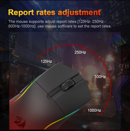 REDRAGON DEICIDE M816 PRO RGB USB mit Bluetooth-Unterstützung, 2.4G kabellose Gaming-Maus, 26000 DPI, 6 Tasten für Gamer, kabelgebundene Computermaus