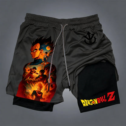 Dragon Ball Son Goku Summer Men's Bot Fitness 2025 Double-Layer Replica Two-Piece Loose-Fit Training Running Shorts Casual Pants