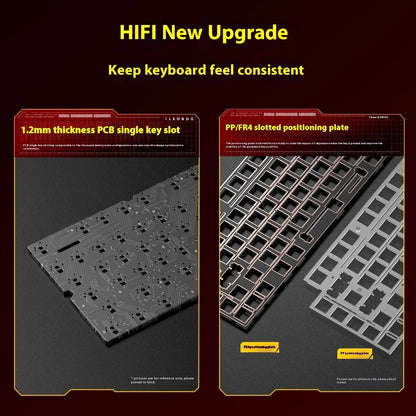 LEOBOG Hi75C Mechanische Tastatur 3Mode/Kabelgebundenes Kit Hot-Swap mit Drehknopf RGB Aluminiumlegierung Gasket Hi75C Tastatur-Kit PC Custom Geschenk