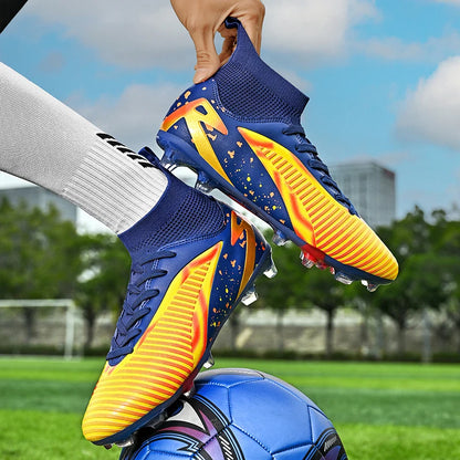 Chaussures de football pour hommes, crampons longs FG / crampons courts TF, antidérapantes, pour terrain naturel et synthétique, entraînement