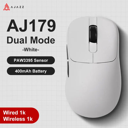 AJAZZ AJ179 PRO Wireless Gaming Mouse PAW3395, 26000 DPI Lightweight RGB Gaming Mouse with Charging Dock, Tri-Mode Ergonomic Mouse for PC & Laptop