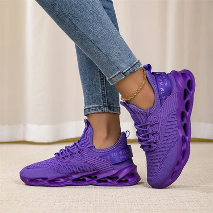 Rosa fritidssneakers för damer och herrar Blade-skor storlek 46 Lätta, andningsbara löparskor för herrar Sportiga sneakers i mesh