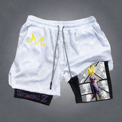 Dragon Ball Anime Printed Shorts Man Summer 2026 Sports Quick-drying Women's Breathable Casual Two-in-one Sports Running Pants